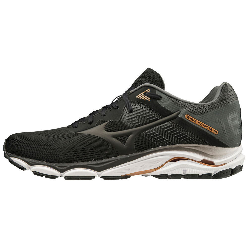 Mizuno Men's Wave Inspire 16 2E Running Shoes Black/Grey (J1GC204509-XYW)